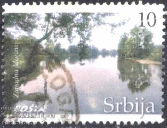 Marca ștampilată West Morava River 2007 din Serbia