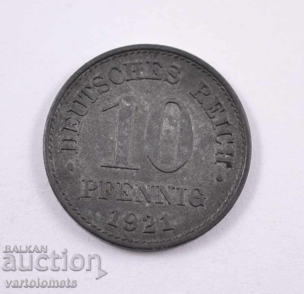10 пфенинга 1921 г.  - Германия