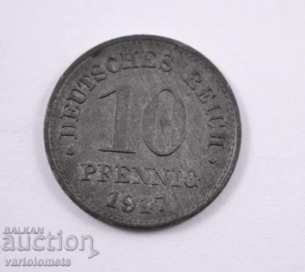 10 pfennigs 1917 - Γερμανία
