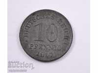 10 pfennigs 1917 - Germania