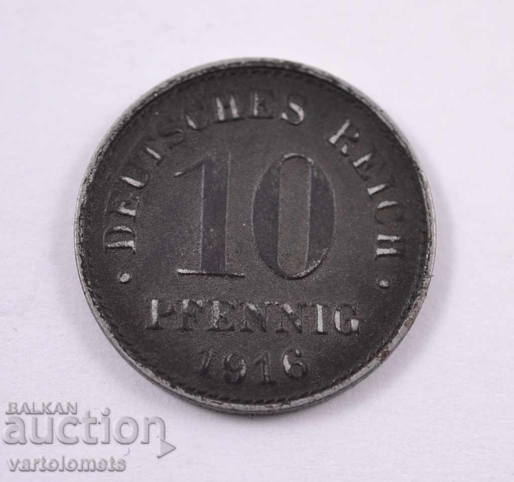 10 pfennigs 1916 - Γερμανία