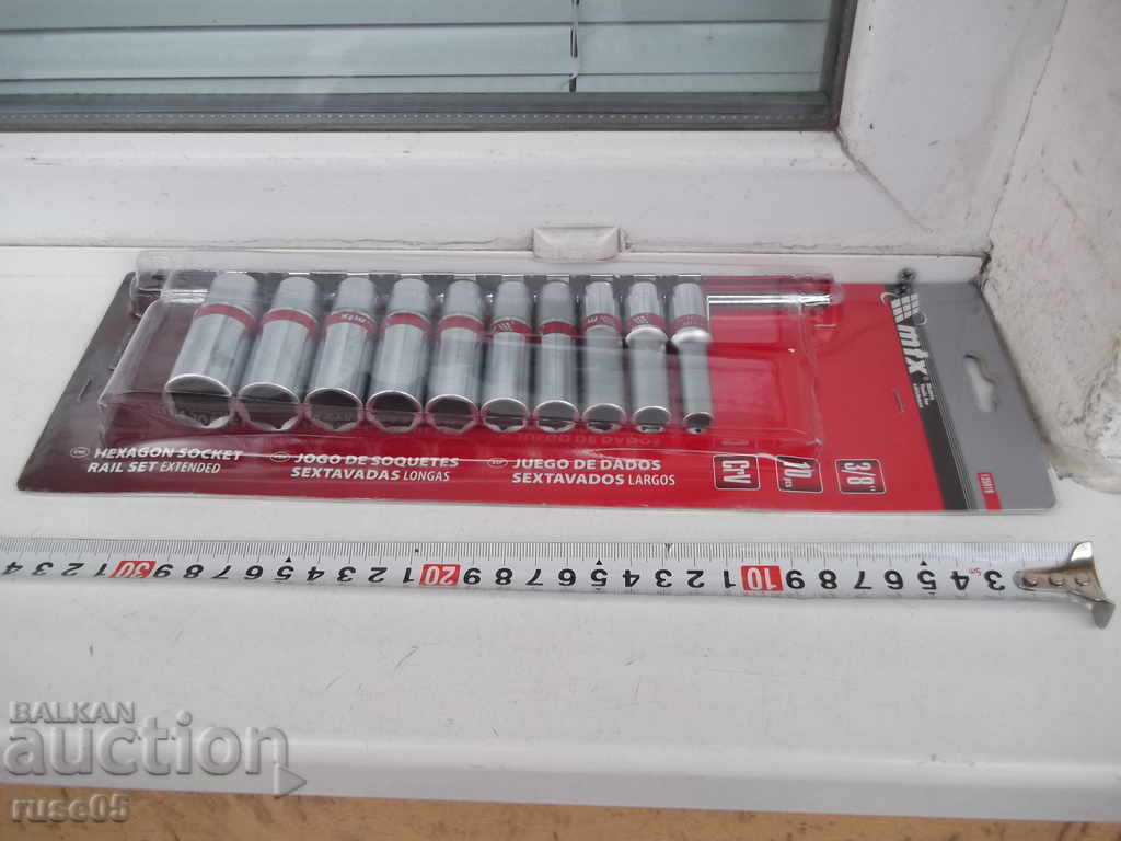 Auction  Inserts "MTX" set extended, 3/8 ", 6-wall, 10 pcs., 8-19 mm.