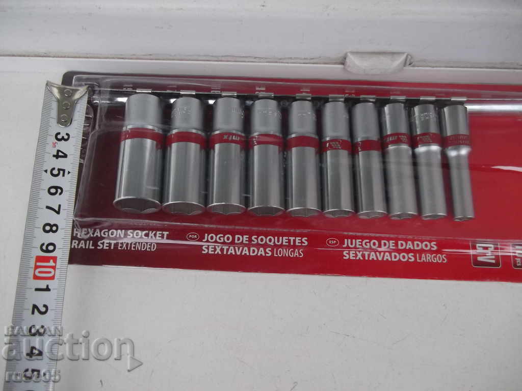 Delivery of Inserts "MTX" set extended, 3/8 ", 6-wall, 10 pcs., 8-19 mm.