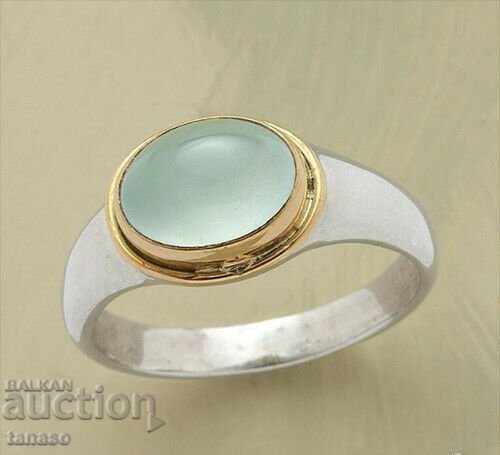 Ретро турски пръстен с лунен камък размер 56