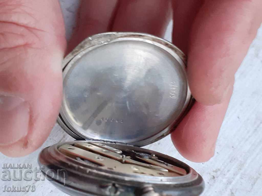 Silver pocket watch with gilding - Works - 6