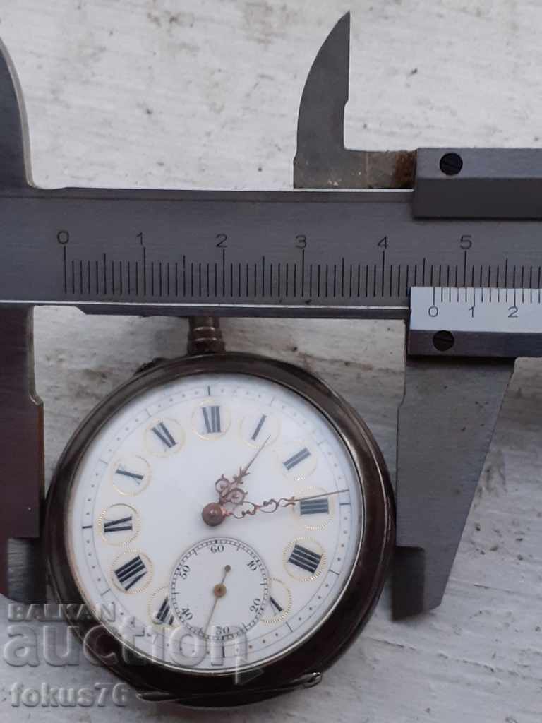 Silver pocket watch with gilding - Works - 7