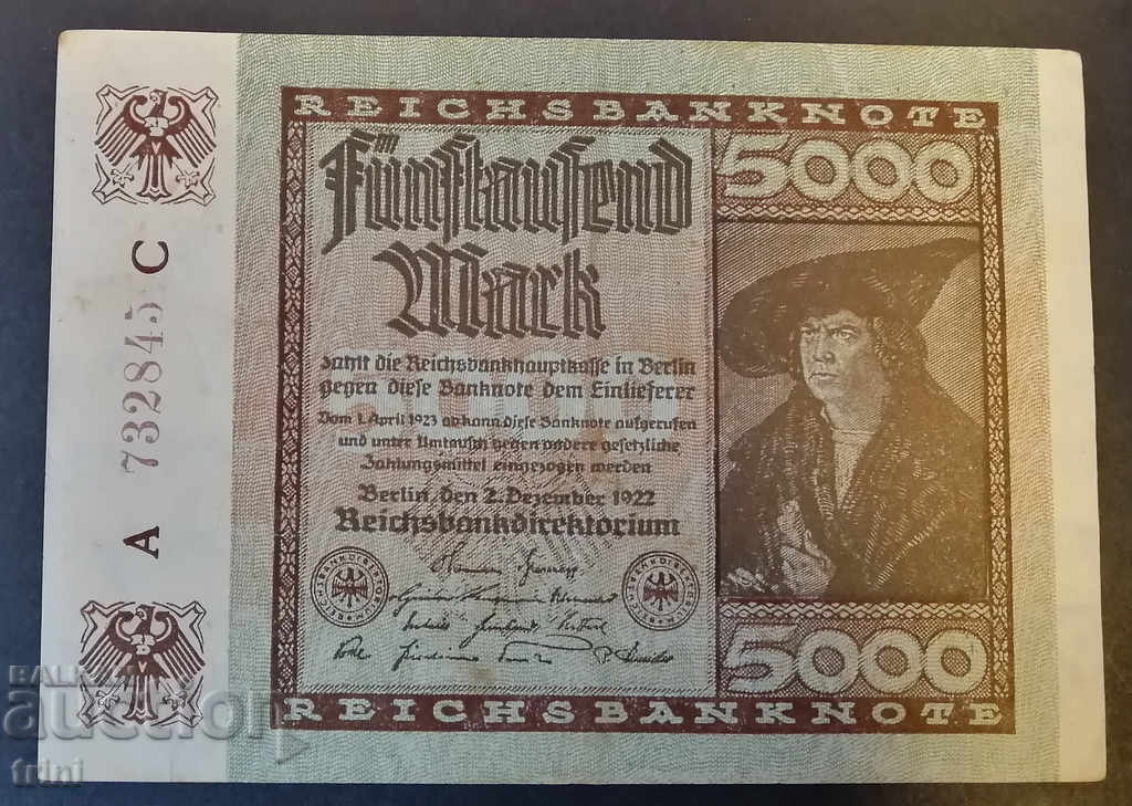 5000 марки Германия 1922  а19