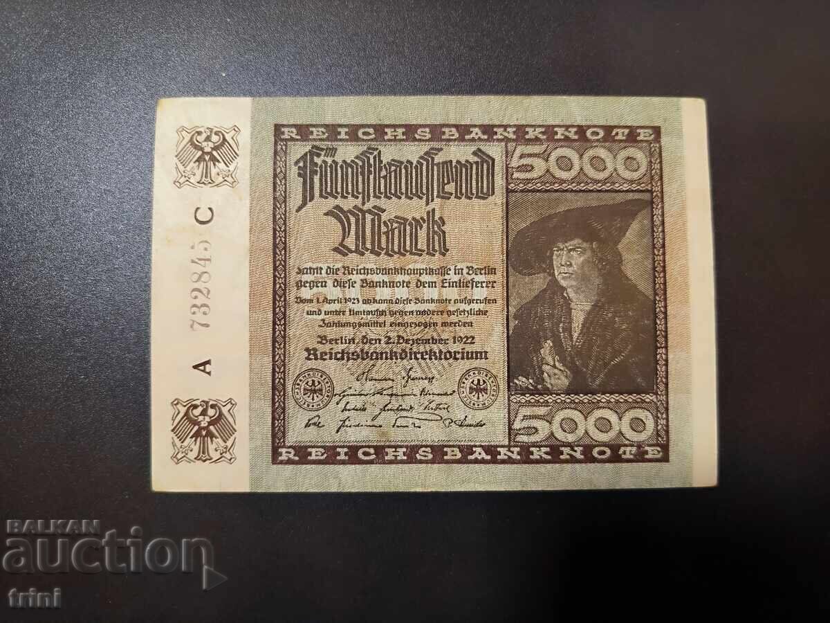 5000 mărci Germania 1922