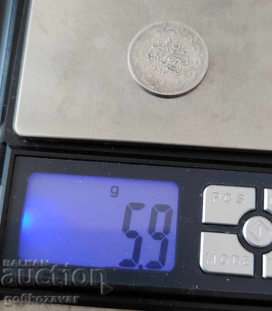 Auction  Ottoman Empire 5 kurusha 1293-1876 Silver number 11!