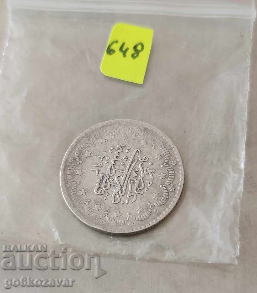 Delivery of Ottoman Empire 5 kurusha 1293-1876 Silver number 11!