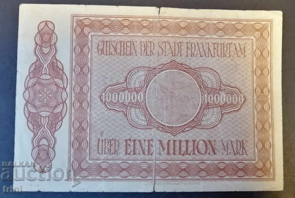 1 million marks 1923 Frankfurt am Main a23 with price 55.00 BGN | € 28.12 1 million marks 1923 Frankfurt am Main a23 with price 55.00 BGN | € 28.12