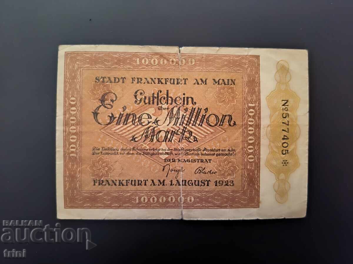 1 εκατομμύριο μάρκα 1923 Φρανκφούρτη επί του Μάιν
