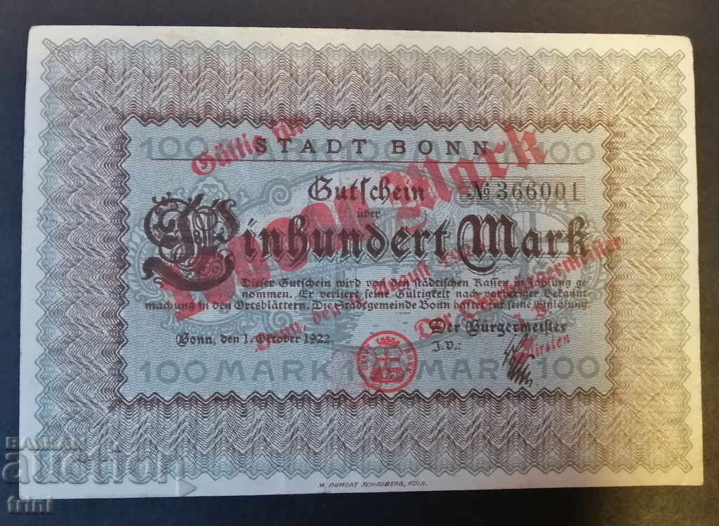 100 timbre 1922 Voucher cu supratipărire 100000 a25