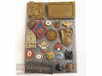 Lot collection of 20 different old badges signs 1920 - 1940.