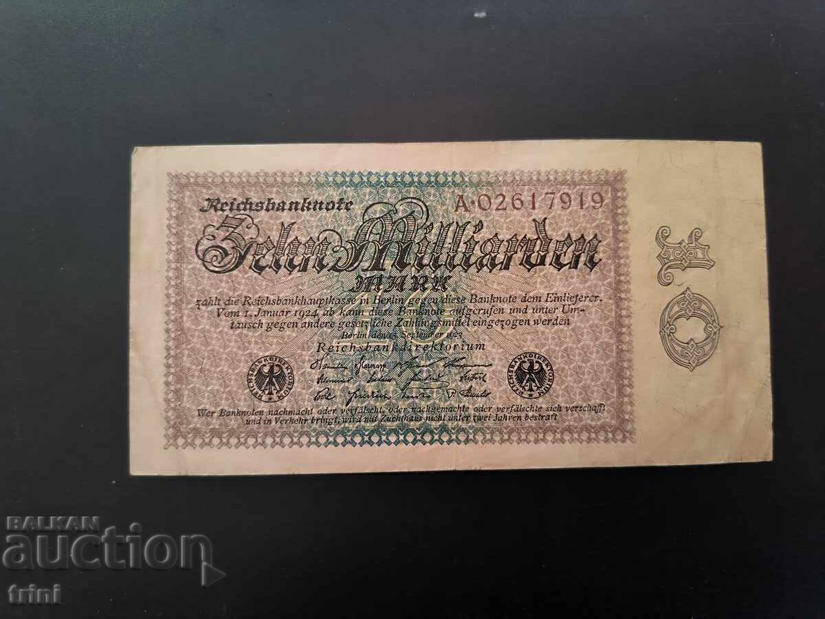 10 miliarde mărci 1923 Germania