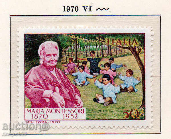 1970. Italy. Maria Montessori (1870-1952), pedagogue.