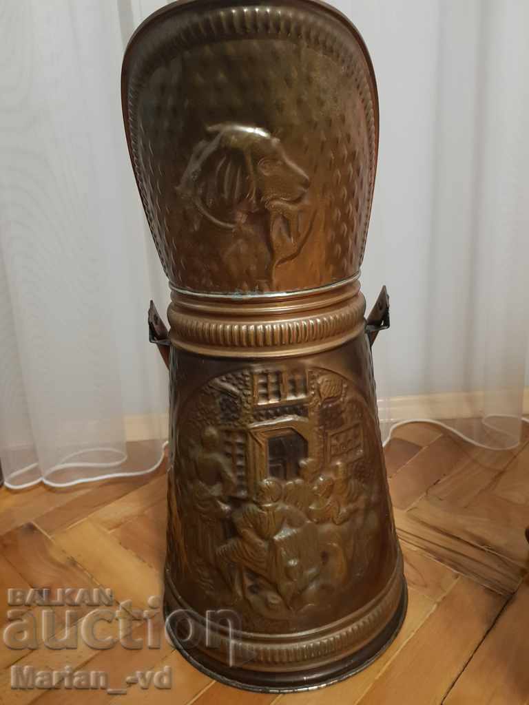 An old copper large French vessel