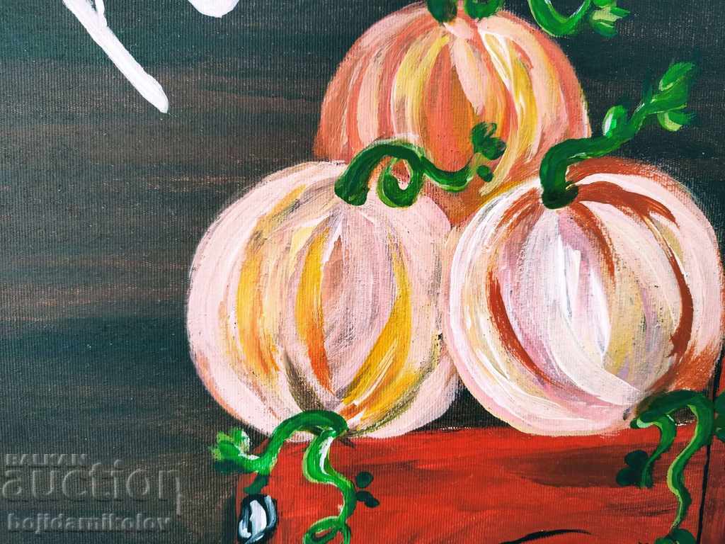 Delivery of Hello Ball , painted picture on canvas