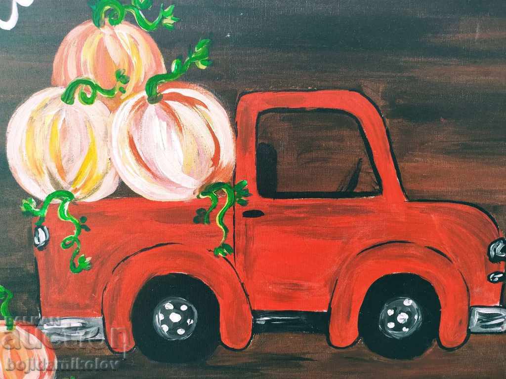 Hello Ball , painted picture on canvas - 5