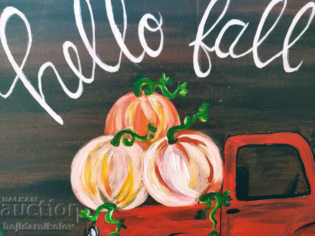 Hello Ball , painted picture on canvas - 6