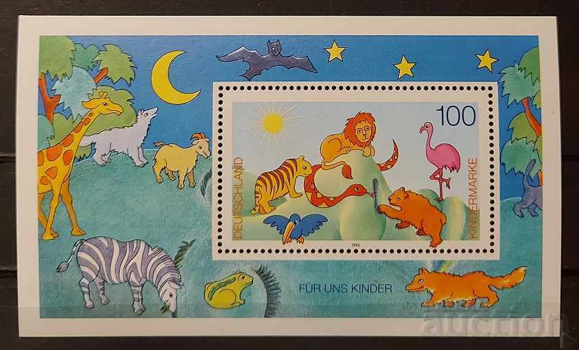 Германия 1995 Детски марки/Фауна Блок MNH