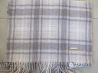 Fine scarf 100% organic cashmere, plaid, Mongolia