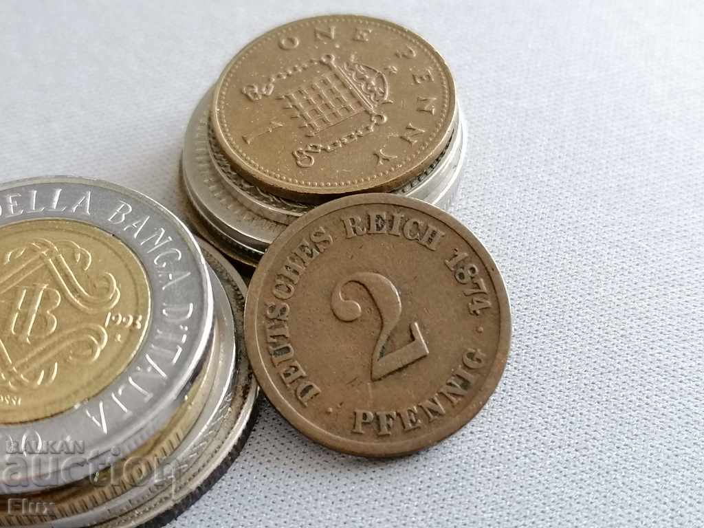 Райх монета - Германия - 2 пфенига | 1874г.; серия C