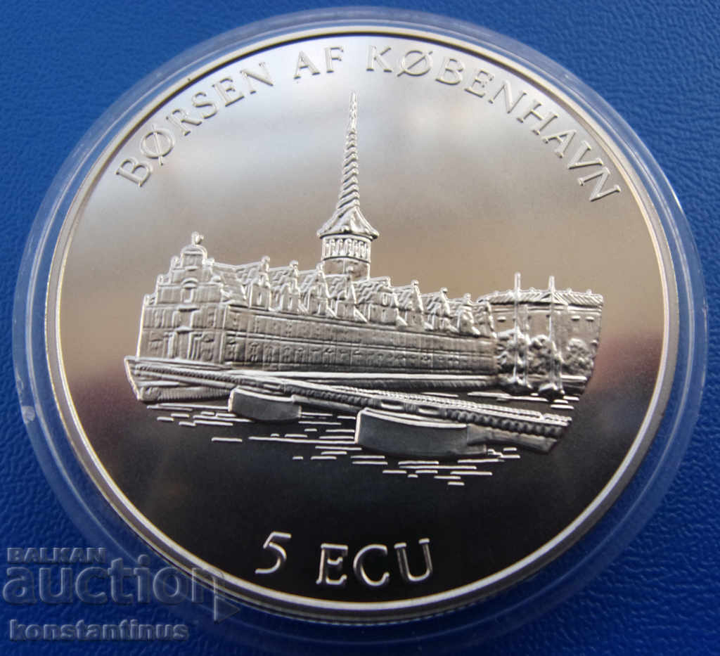 Дания  5  Екю  1995  UNC  PROOF  Rare