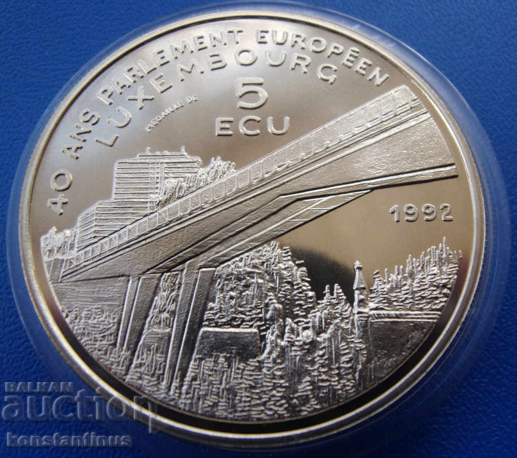 Luxembourg 5 ECU 1992 UNC PROOF Rare with price € 30.68 | 60.00 BGN Luxembourg 5 ECU 1992 UNC PROOF Rare with price € 30.68 | 60.00 BGN