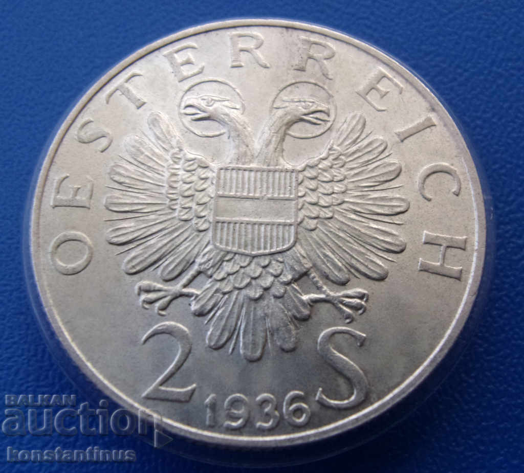 Австрия 2 Шилинга 1936 UNC Rare с цена € 25.56 | 49.99 лв. Австрия 2 Шилинга 1936 UNC Rare с цена € 25.56 | 49.99 лв.