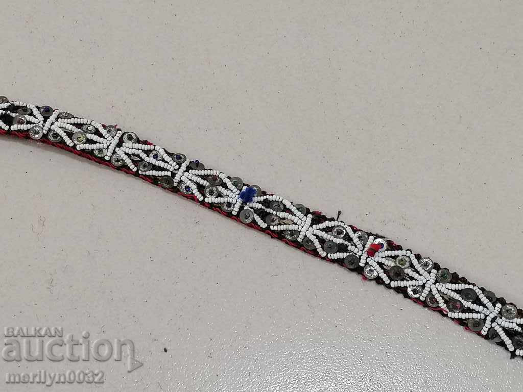 Auction Beaded costume belt blue beaded belt Auction Beaded costume belt blue beaded belt