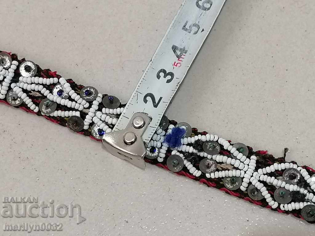Beaded costume belt blue beaded belt - 5 Beaded costume belt blue beaded belt - 5