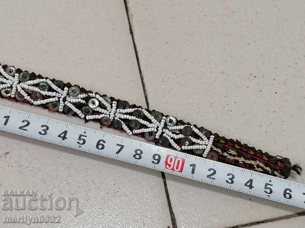 Beaded costume belt blue beaded belt - 6 Beaded costume belt blue beaded belt - 6