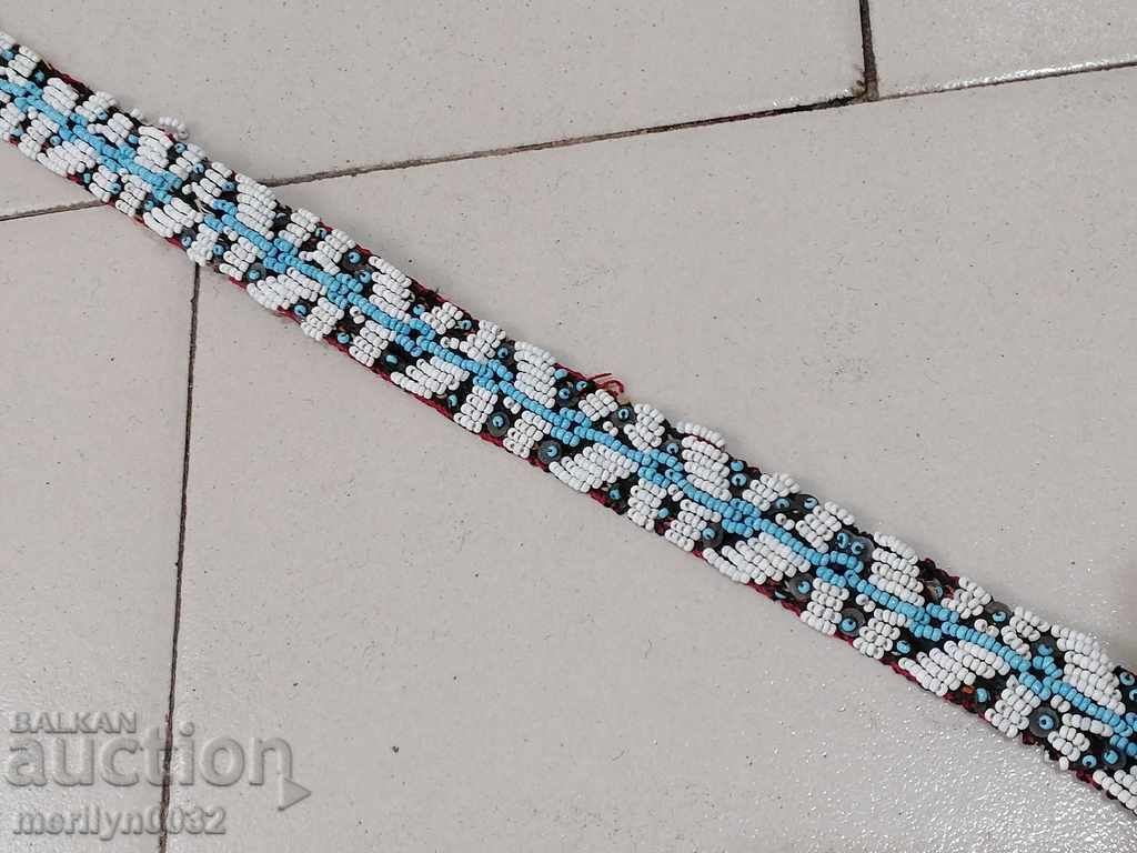 Beaded costume belt blue beaded belt with price 219.90 BGN | € 112.43 Beaded costume belt blue beaded belt with price 219.90 BGN | € 112.43