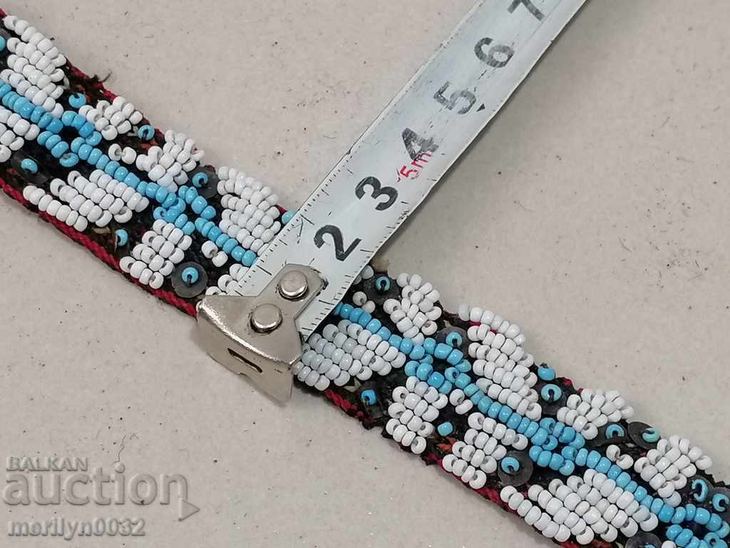 Delivery of Beaded costume belt blue beaded belt Delivery of Beaded costume belt blue beaded belt