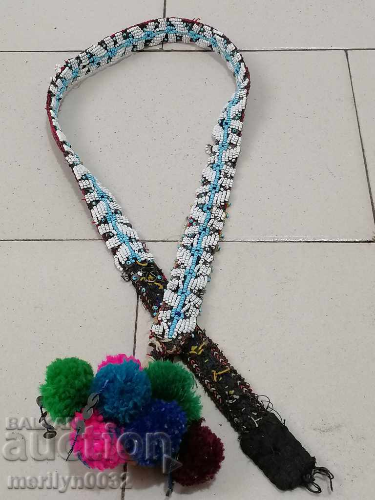 Beaded costume belt blue beaded belt - 5 Beaded costume belt blue beaded belt - 5