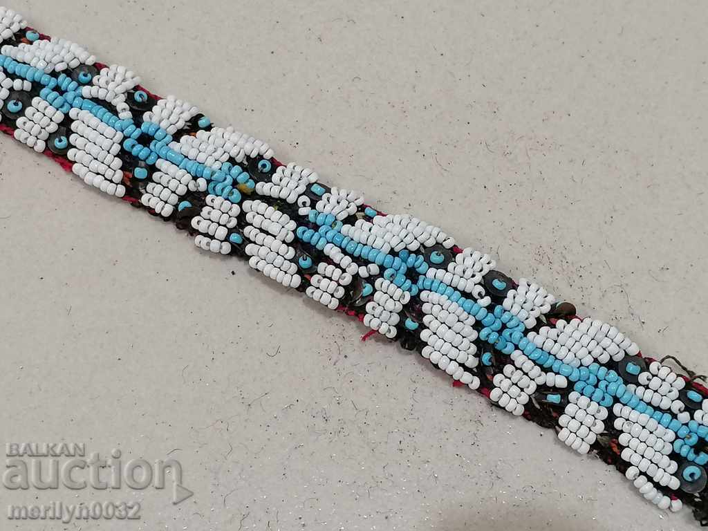 Beaded costume belt blue beaded belt - 7 Beaded costume belt blue beaded belt - 7