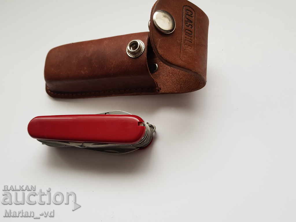 Multifunctional pocket knife with leather case - 7 Multifunctional pocket knife with leather case - 7