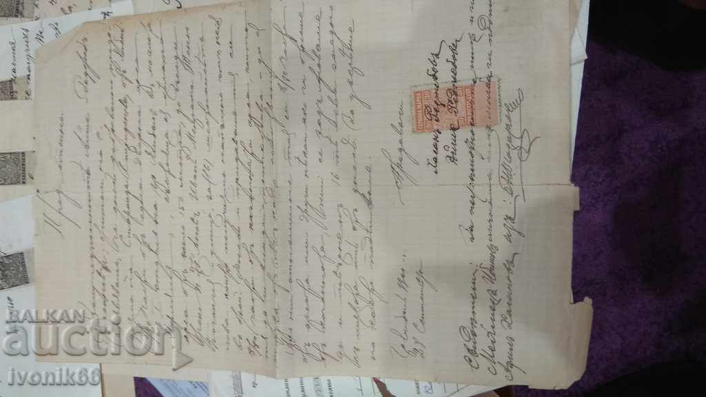 Delivery of 30 documents with 39 stamps 1900-1920 Delivery of 30 documents with 39 stamps 1900-1920