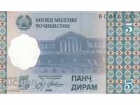 5 diram 1999, Tadjikistan