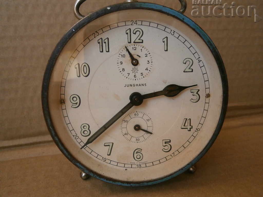 Auction antique alarm clock JUNGHANS MADE IN GERMANY Auction antique alarm clock JUNGHANS MADE IN GERMANY
