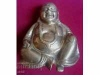 Figurină Buddha vechi din plastic - alamă.