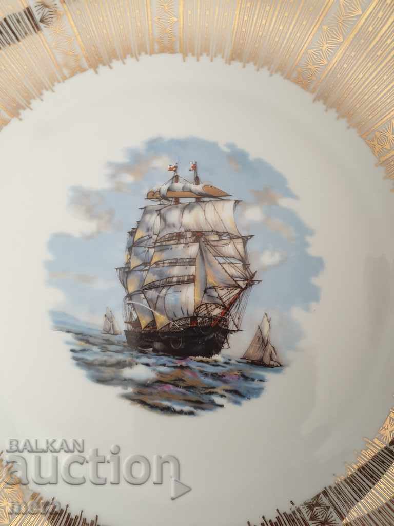 Auction Porcelain large plate-Bavaria Auction Porcelain large plate-Bavaria