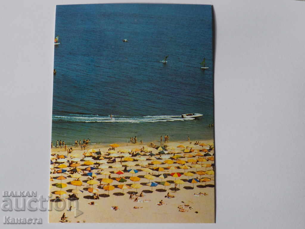 Черноморски бряг гледка плажа 1989  К 336