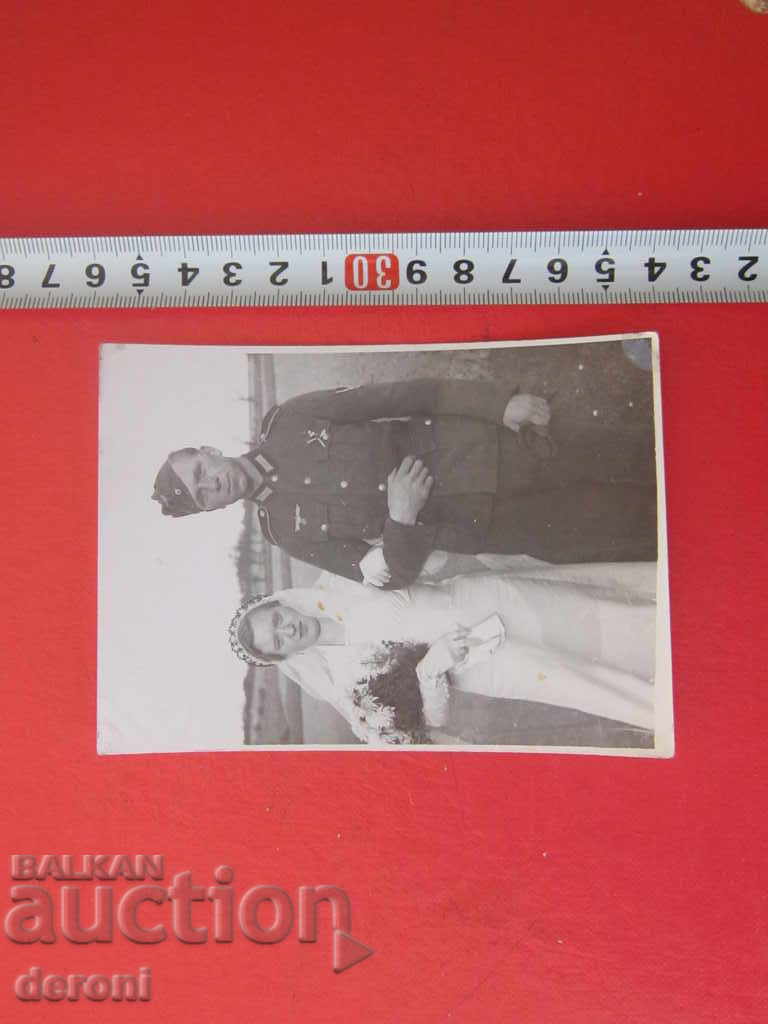 Photo German soldier Wedding 3 Reich Original 28