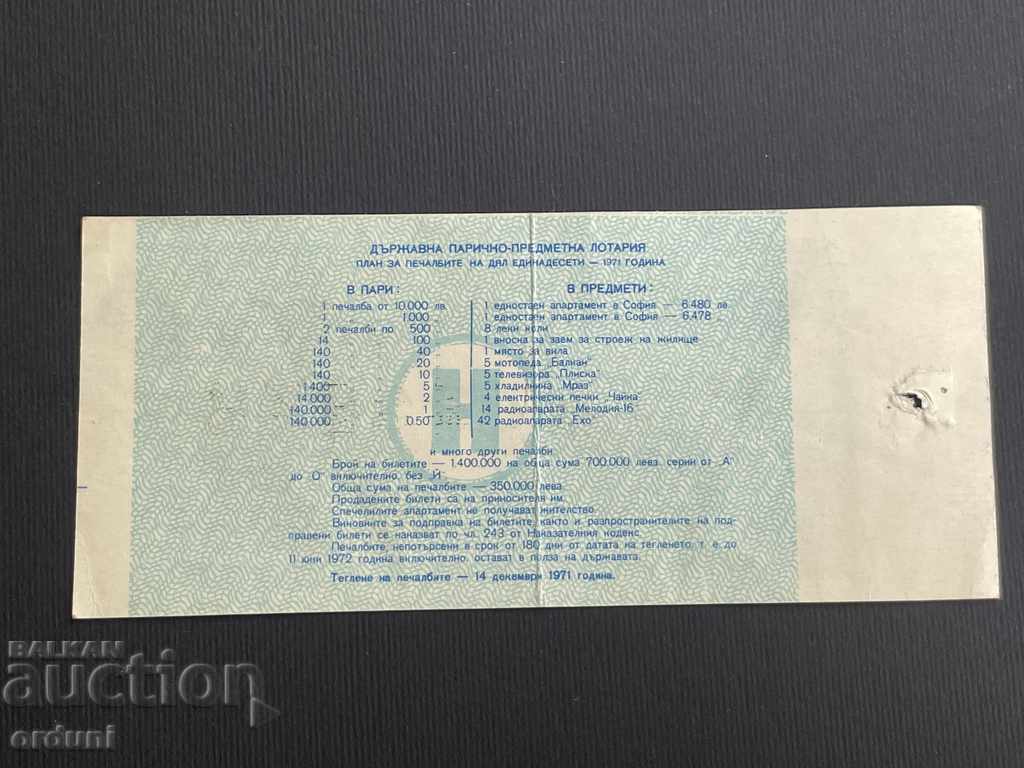 2176 Bulgaria lottery ticket 50 st. 1971 11 Lottery Title with price 5.00 BGN | € 2.56 2176 Bulgaria lottery ticket 50 st. 1971 11 Lottery Title with price 5.00 BGN | € 2.56