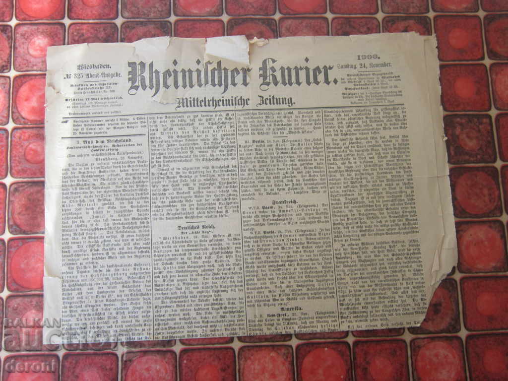 Old German newspaper 1900 Original 12 - 6 Old German newspaper 1900 Original 12 - 6