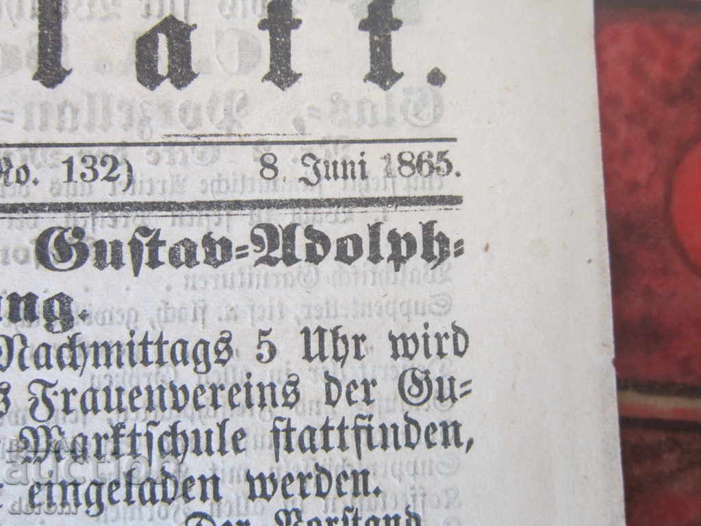 Auction Old German Journal 1865 Original 13 Auction Old German Journal 1865 Original 13