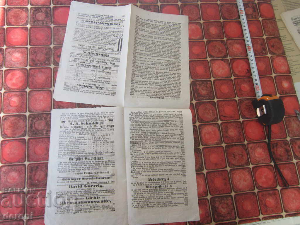 Old German Journal 1865 Original 13 - 7 Old German Journal 1865 Original 13 - 7