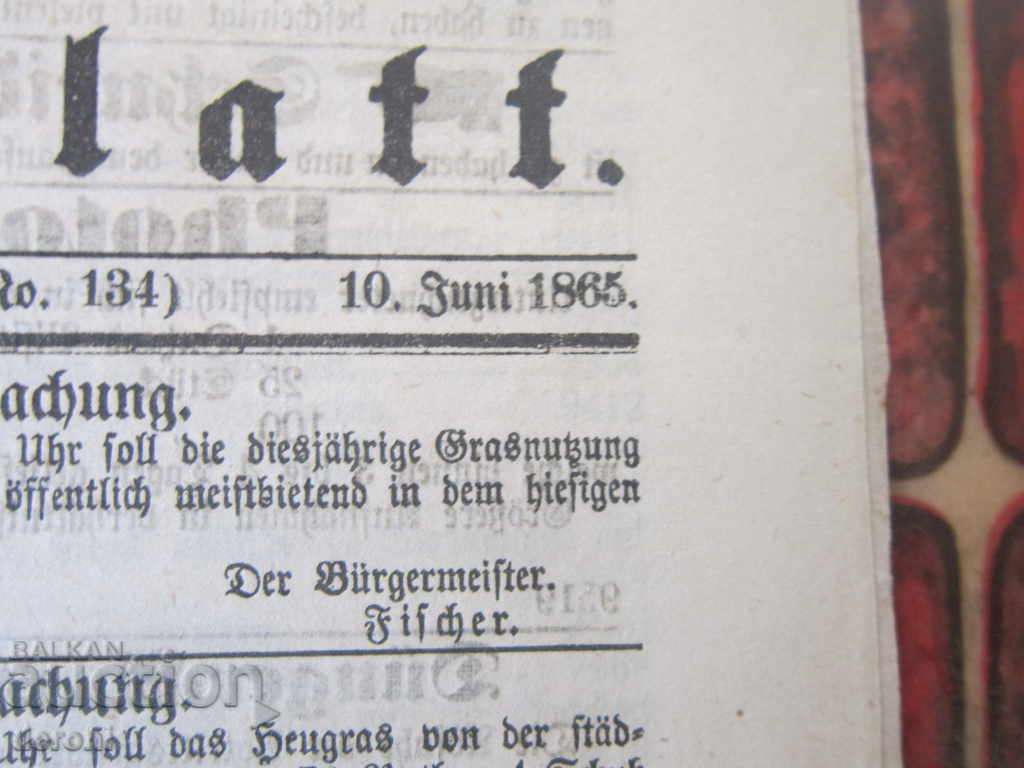Auction Old German Journal 1865 Original 14 Auction Old German Journal 1865 Original 14